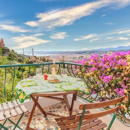 Beautiful Villa With Panoramic View Over Nice Exterior photo